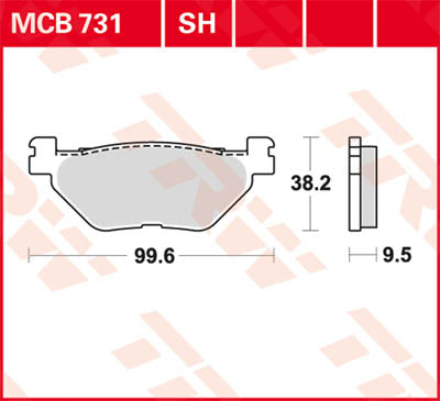 TRW BRAKE PAD TRW MCB731SH MCB731SH