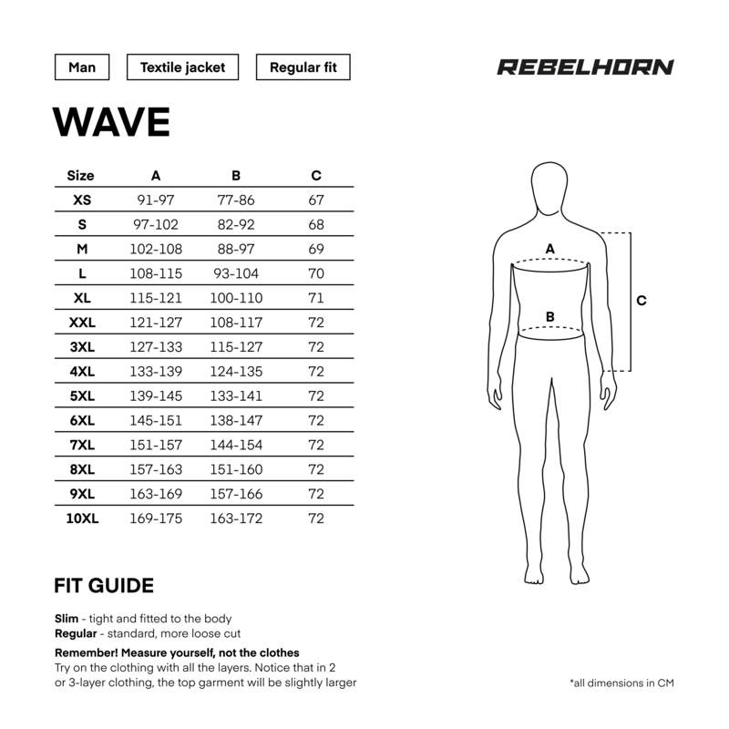 Rebelhorn Textile MC Jacket Wave Wave Black