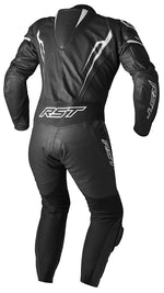 RST Mc-Skinnställ 1-delat Tractech Evo 5 Svart/Vit bakifrån med ergonomisk passform och slitstarka material för säkerhet och komfort.