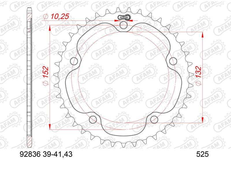 AFAM STAEL STAHRE HINTER -Kettenrad 92836 - 525