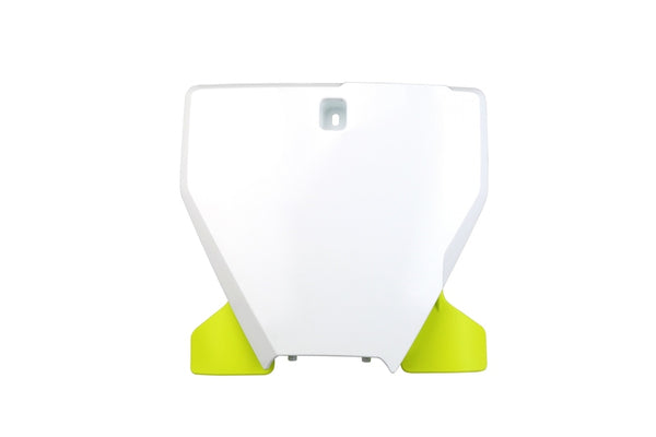 UFO -Front -Nummer -Platte Weiß/Schwarzer Husqvarna TC/FC HU03395@041