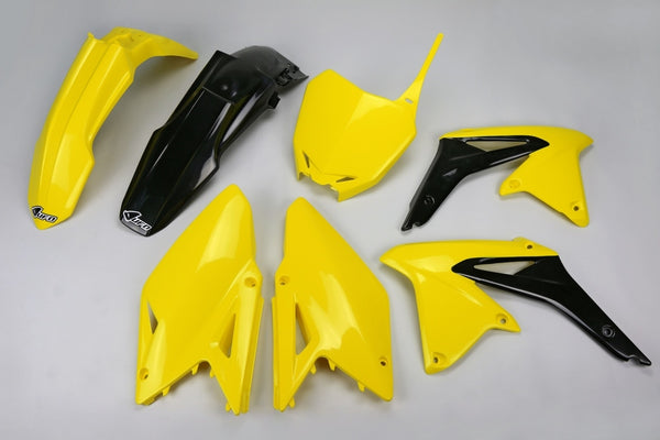 UFO Plastic Kit OEM Color (2014) Gelb/Schwarz Suzuki RM-Z450 Sukit417@999