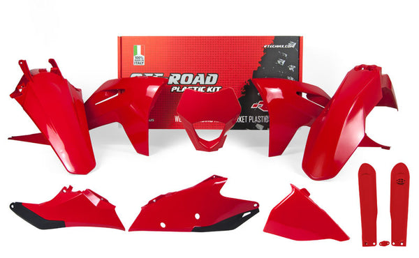 RACETECH Plastkit – 7 Teile Schwarz/Rot für GASGAS R-KITGAS-RG0-621 
