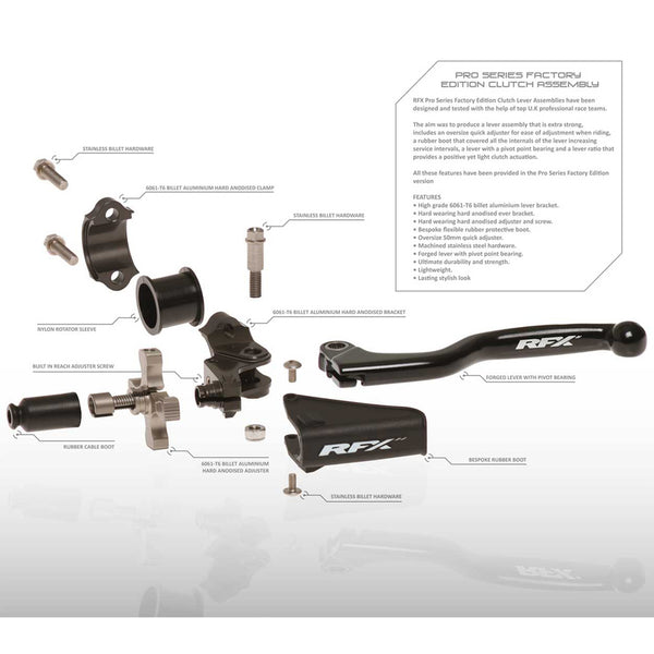 RFX Pro Kupplungsbaugruppe Ersatz Edelstahl Schraubensatz M4x8 2 Stück (Für Stiefel) FXCA9060299SV 
