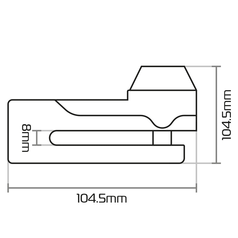 Oxford Titan Ø10mm Pin Disc Lock - Gelb Lk486