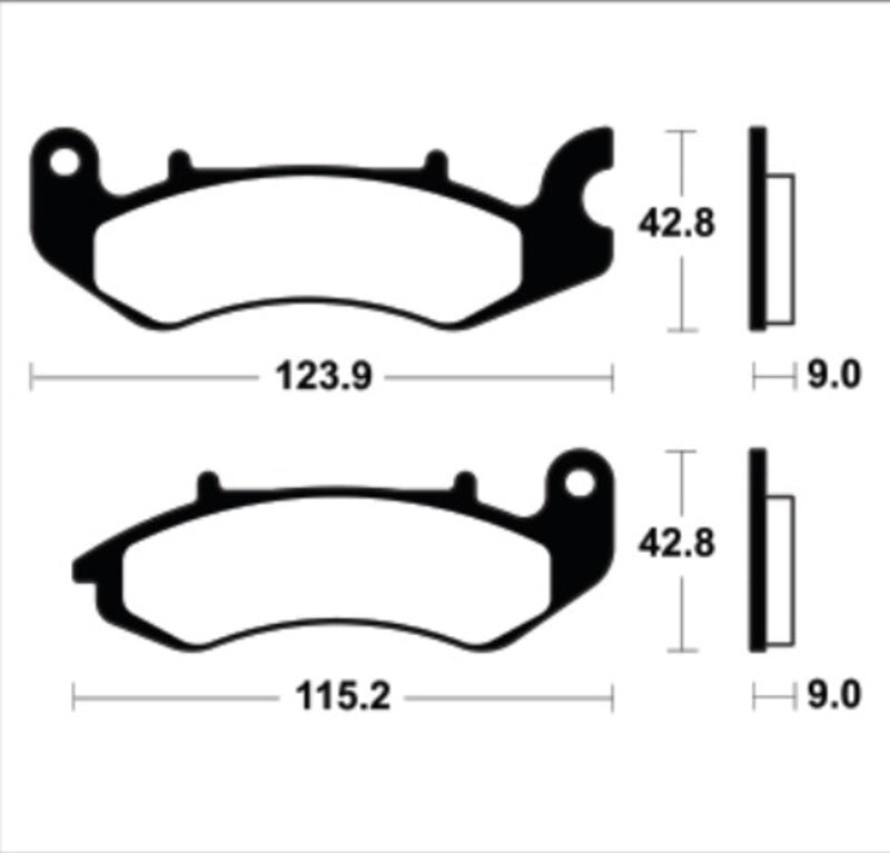 Tecnium scooter organic brake pads - ME468 1121495