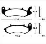 Tecnium Scooter organische Bremsbeläge - ME468 1121495