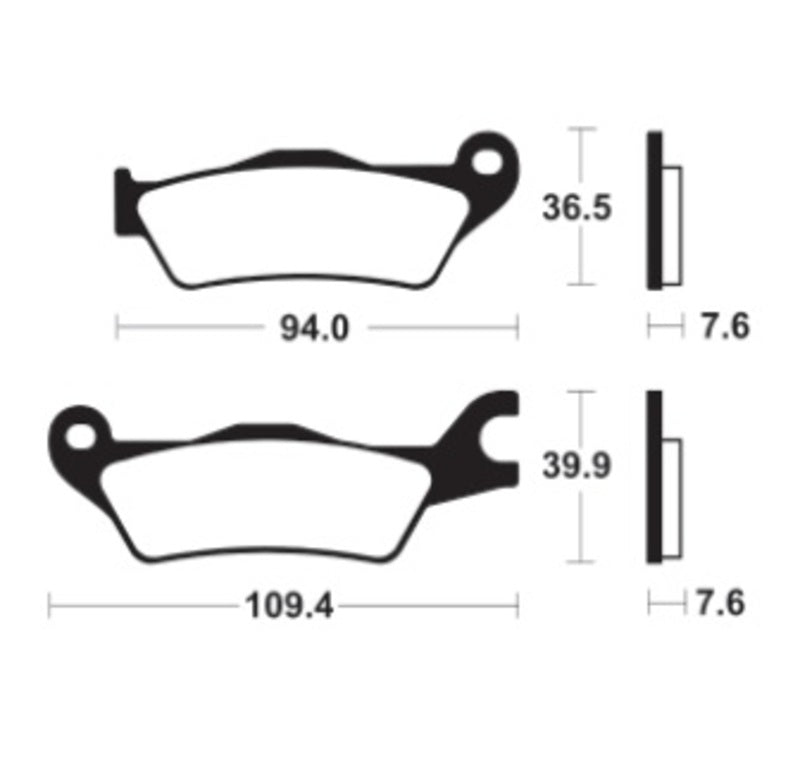 Organische Bremsbeläge Tecnium - MA451 1122632