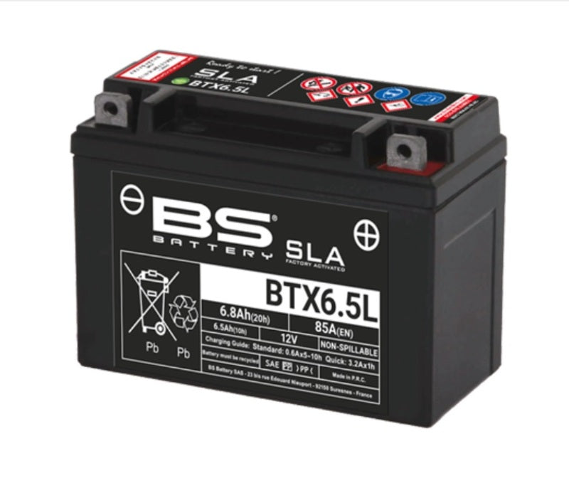 BS BATTERY SLA BATTERY MAINTENANCE FREE FACTORY ACTIVATED - BTX6.5L