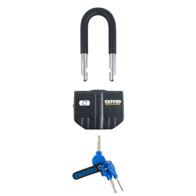 Oxford Boss Alarm Lock 16mm + Chain 12mm x 2.0m LK482