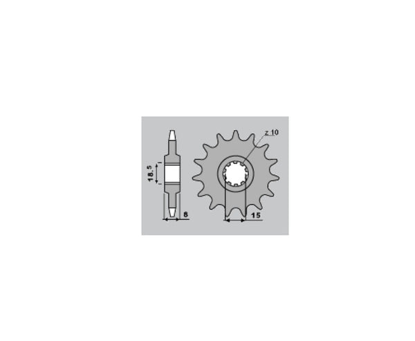 PBR Steel Standard vorderen Kettenrad 599 - 428 599 13 18nc