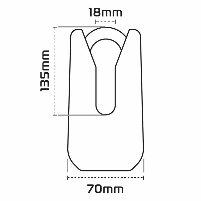 Oxford Monster Disc Lock - Schwarz von 32 m