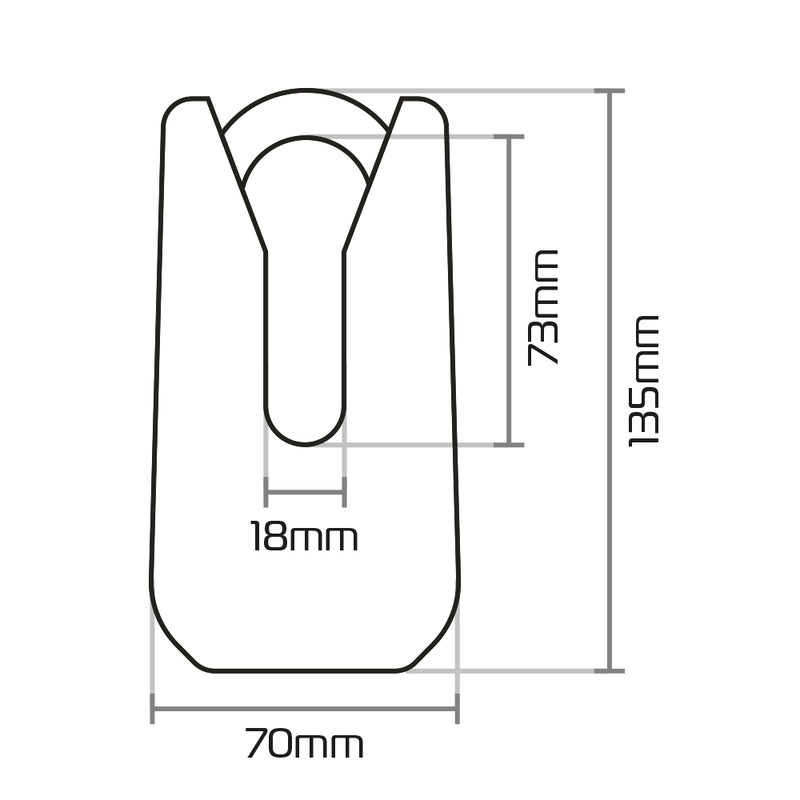 Oxford Monster Disc Lock - Gelb von 36 m