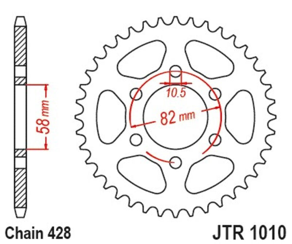 JT Sprocks Stahl -Aufenthaltsgericht 1010 - 431 JTR1010.41