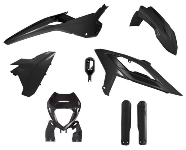 Racetech Plastic Kit 6 parts-Black to Beta R-Kitbet-Nr0-623