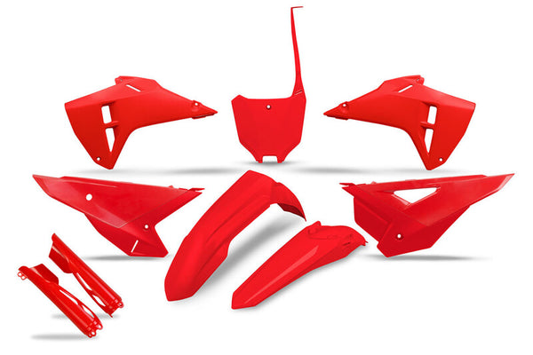UFO Full Plastics Kit mit Fork Guards - Red Hokit127f@070