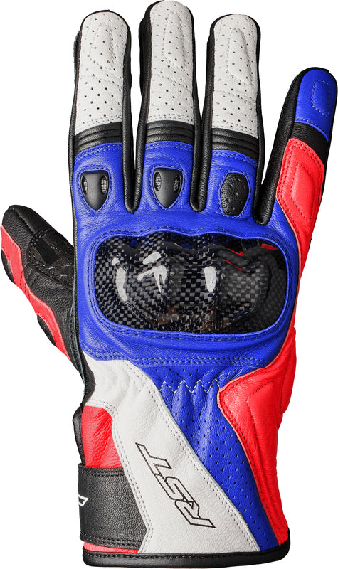 RST STUNT 3 CE GLOVES - RED/WHITE/BLUE 102123BLU2-11