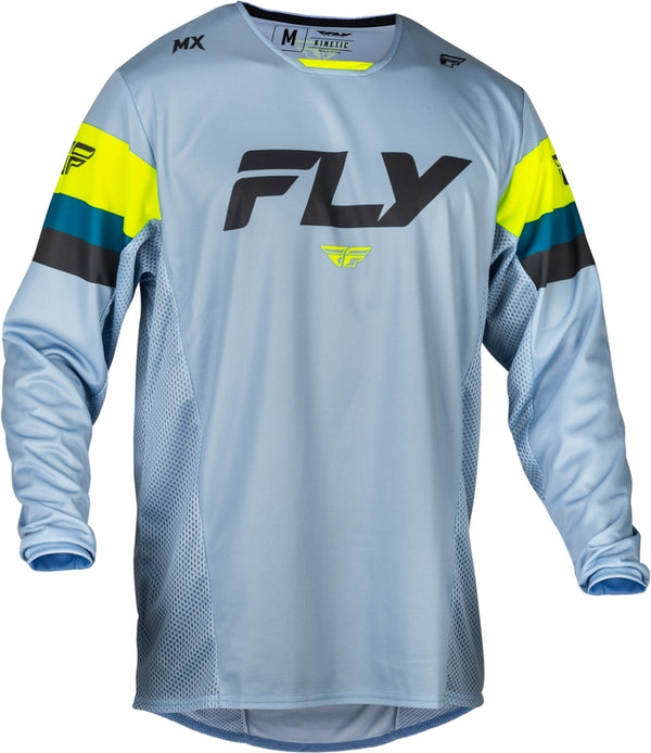 Fly Racing Kinetic Prix Jersey-Ice Grau/Holzkohle/Hi-vis 377-421s