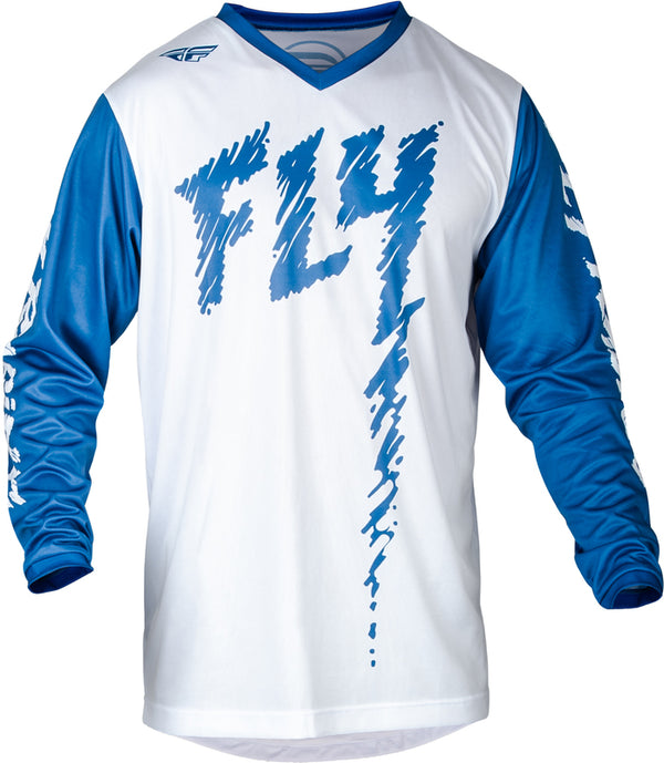 Fly Racing F-16 Youth Jersey-True Blue/White 377-223yl