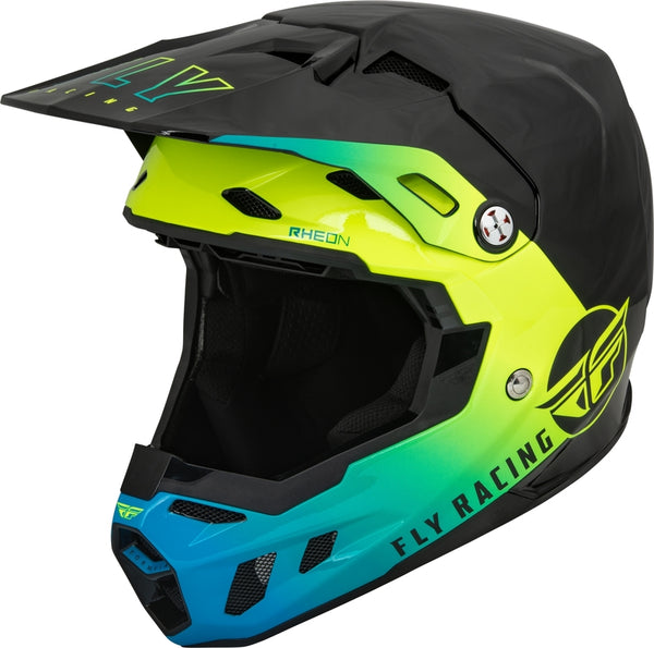 Fly-Racing-Formel CC Center Helm-Black/Blue/Hi-Vis 73-4320xs