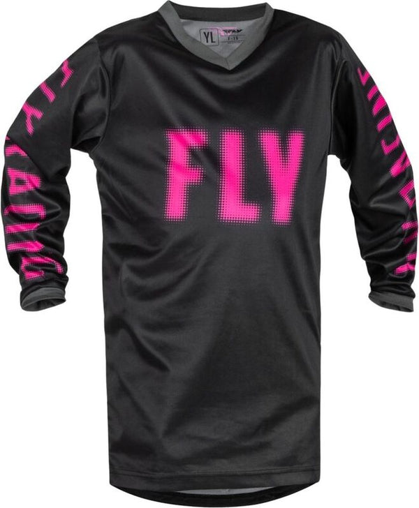 Fly Racing F-16 Jugendtrikot-Black/Pink 376-221YXS