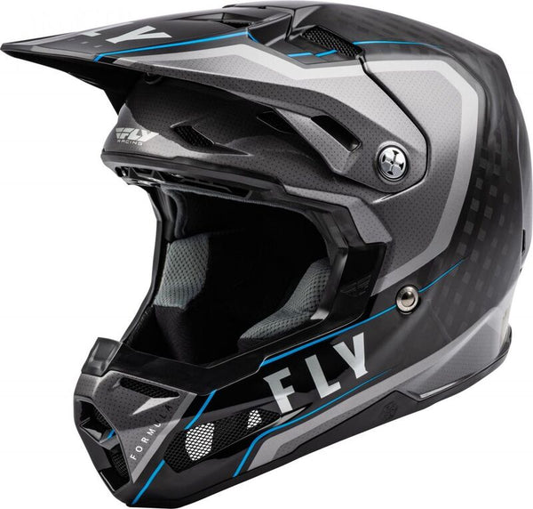 Escape Racing Formel Carbon Axon Helm Schwarz/Grau/Blau XL 73-4423x