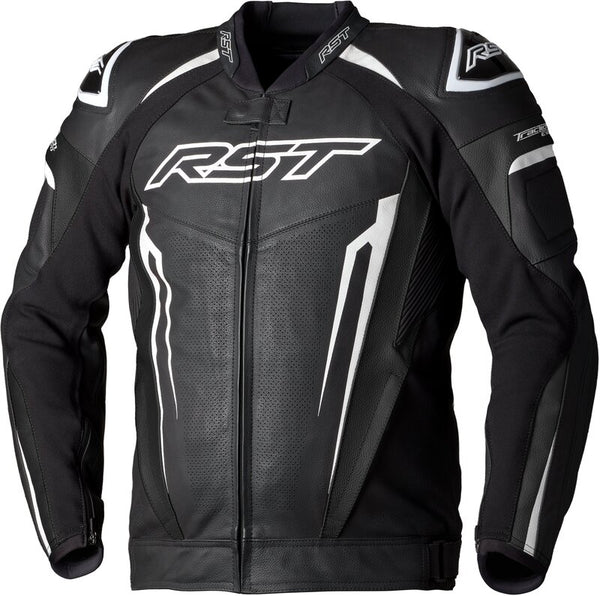 RST MC-Lederjacke Tractech Evo 5 Schwarz /Weiß