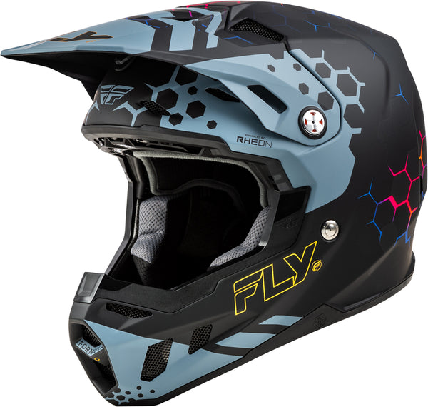 Fly -Racing -Formel CC Tektonischer Helm - mattes Schwarz/Schiefer 73-4333x