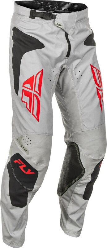 Fly Racing Kinetic Symhosen - Hellgrau/rot/schwarz 378-43030