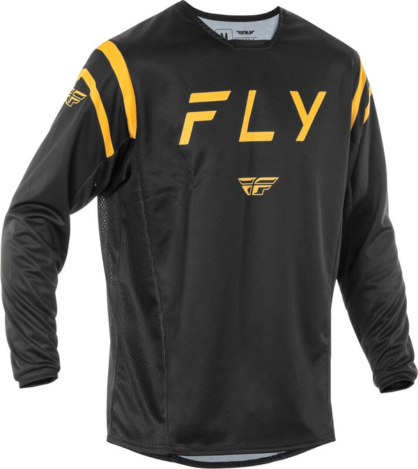 Fly Racing Kinetic Center Jersey - Black/Gold 378-5202x