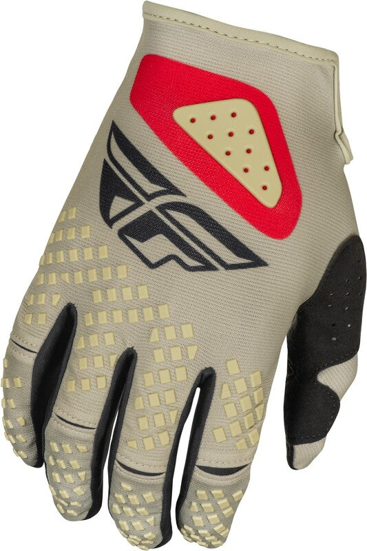 Fly Racing Kinetic Sym Handschuhe - hellgrau/rot/schwarz 378-4102x