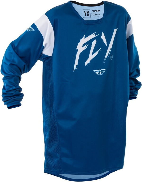 Fly Racing Kinetic Stoke Youth Jersey - Marine/Weiß 378-526ym