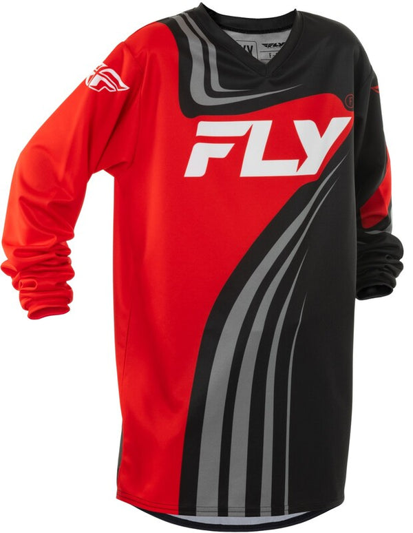 Fly Racing F-16 Jugendtrikot-Schwarz/Rot/Weiß 378-220yl
