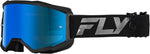 FLY Racing Zone Crossglasögon Svart/Svart – Himmelblå Spegel/Rökfärgat Glas