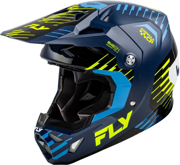 Fly Racing-Formel CP Slice Helm-Navy/Hi-vis/White 73-00M