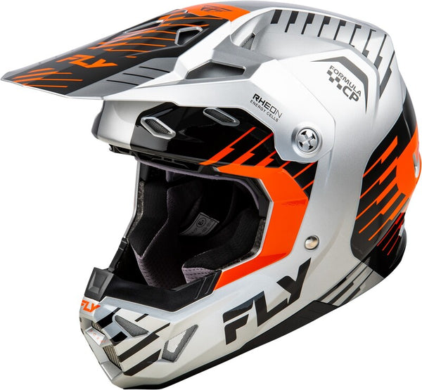 Fly Racing -Formel CP Slice Helm - Grau/Orange/Schwarz 73-0053l