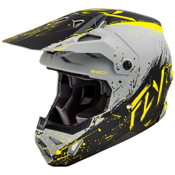 Fly -Racing -Formel CP Manic Helm - mattgrau/schwarz/gelb 73-0054x