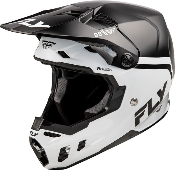 Fly Racing Formel CC Objektivhelm - Schwarz/Weiß 73-4349x