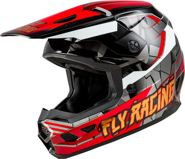Fly Racing Kinetic versenkte Jugendhelm - Rot/Schwarz/Weiß 73-867ym