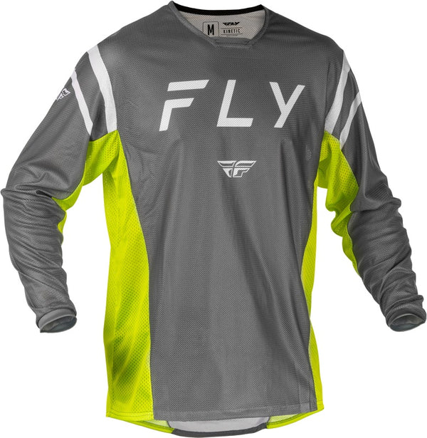 Fly Racing Kinetic Mesh Jersey - Gray/Yellow 379-314S