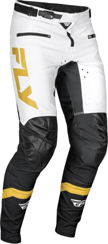 Fly Racing Rayce Fahrradhose - Weiß/Schwarz/Gold 378-06536