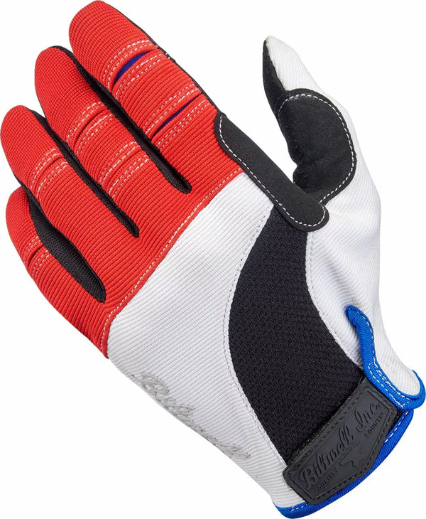BILTWELL GLOVES MOTO RD/WH/BL XXL 1501-1208-006