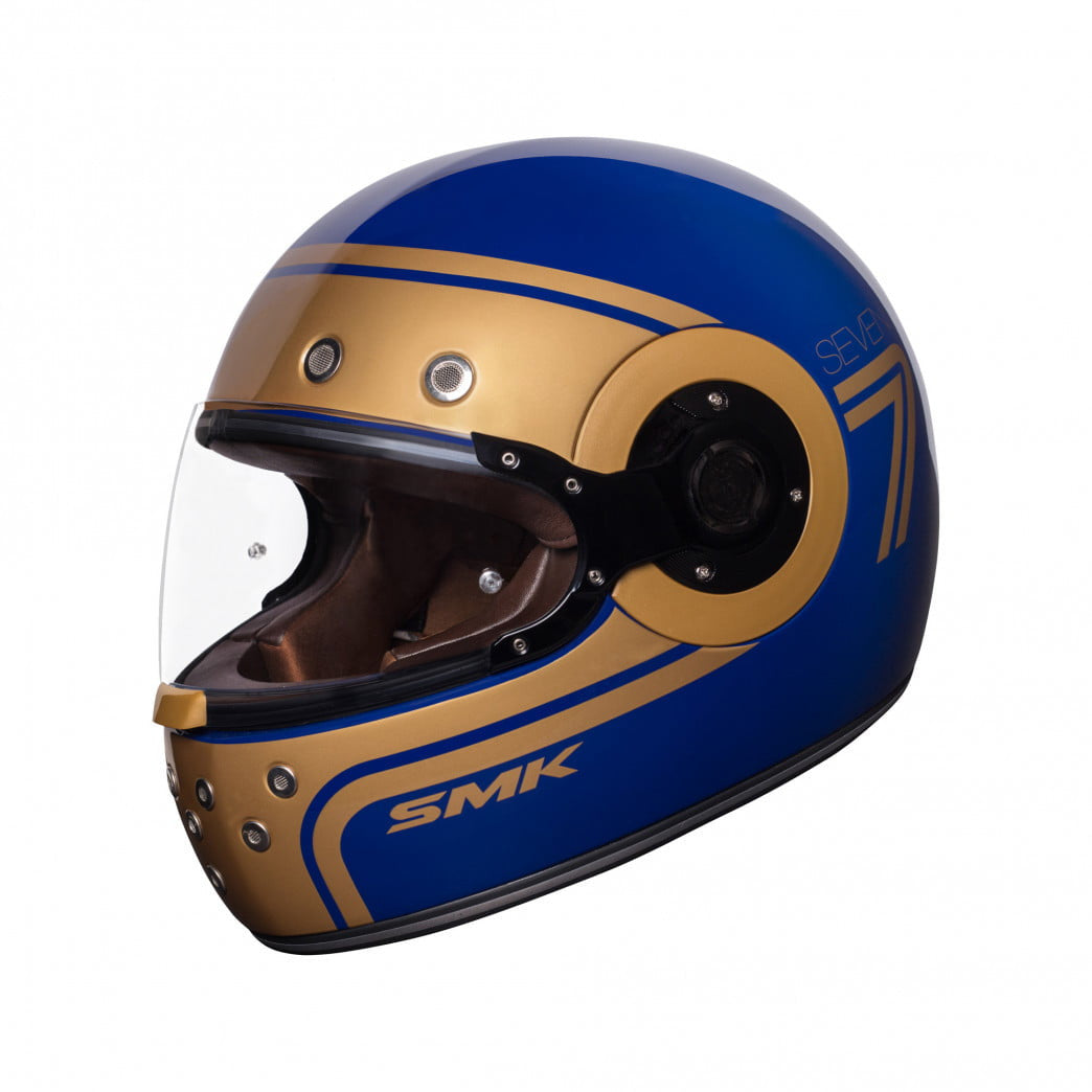 SMK Integral MC Helm Retro Seven Blue