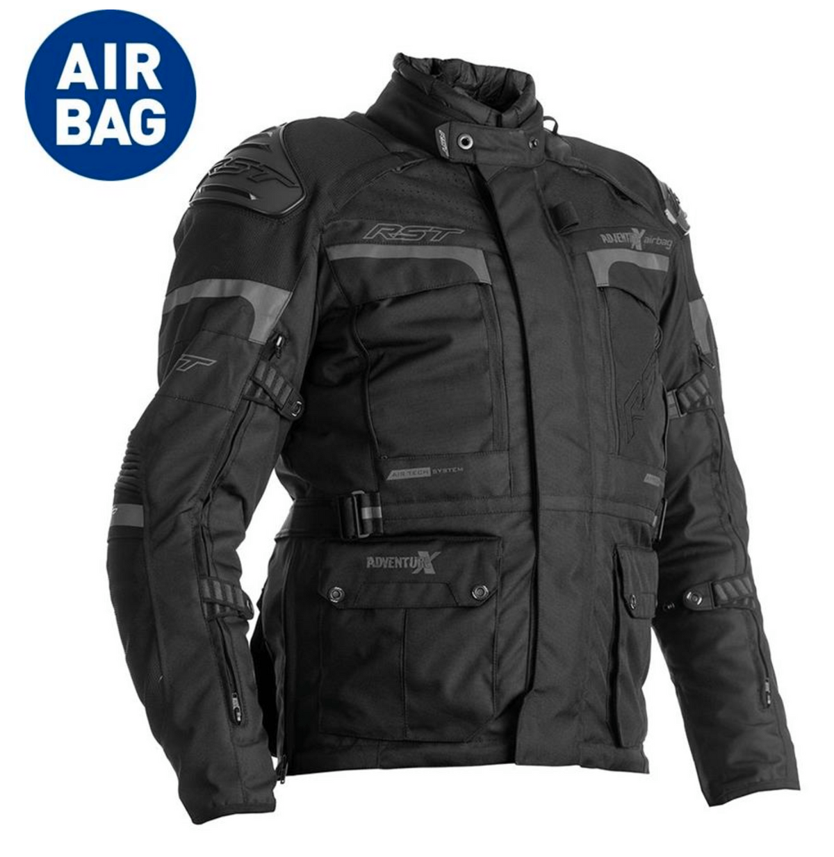 RST Airbag Textile MC Jacke Adventure-X Schwarz