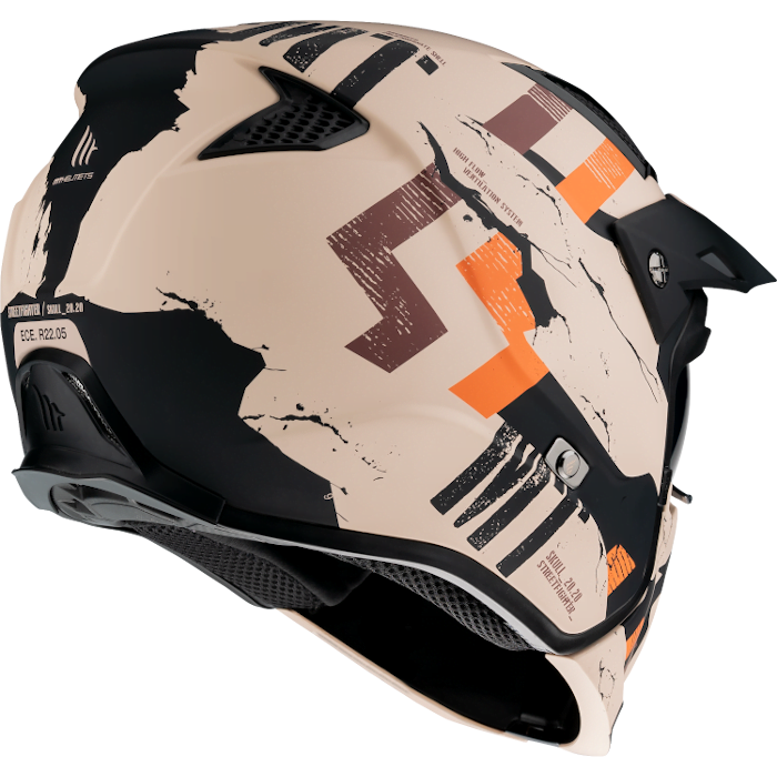 MT -Helme öffnen MC Helm Streetfighter A14 Matt Orange