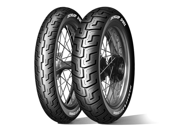 Dunlop-Reifen D401 MWW (Harley-D) mittel-weiß-Seite 150/80 B 16 m/c 71H TL