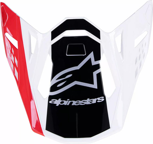Alpinestars (MX) Visor SM10 Unit RD/WT 8981623-3182-OS