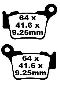 EBC BRAKE PAD CARBON TT DIRT FA368TT