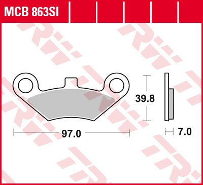TRW Bremsbelastung Sinter Offroad MCB863SI