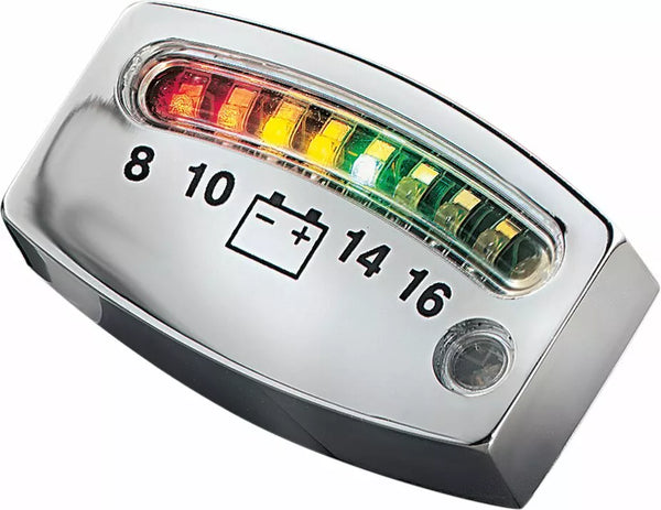 Kuryakyn Gauge Battery LED Chrom Kur4219